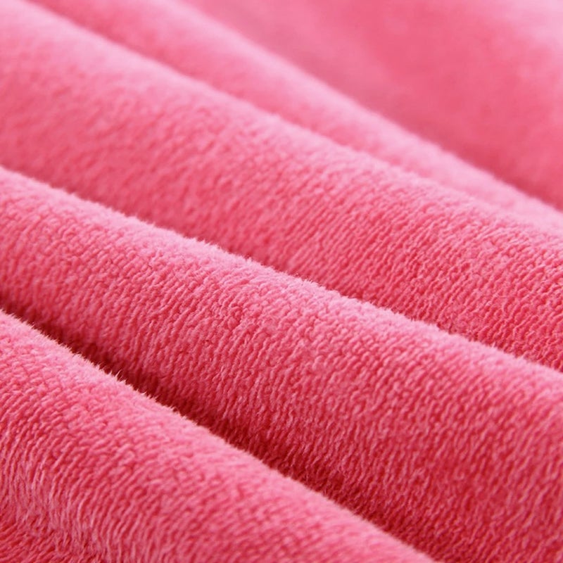 Fakeface Ladies Absorbent Microfiber Spa Bath Towels Body Wrap Cover Up Set Cozy Fleece Bathrobe Bath Towel Tube Dress Nightgown Sleepwear Shower Hair Drying Turban Cap Hat Bathroom Accessories for Women Girls - Image 4